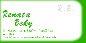 renata beky business card